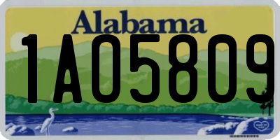 AL license plate 1AO5809