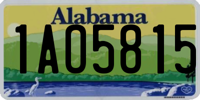 AL license plate 1AO5815