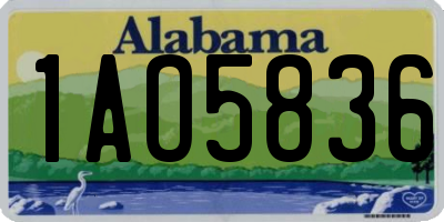 AL license plate 1AO5836