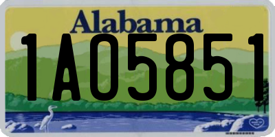 AL license plate 1AO5851