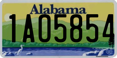 AL license plate 1AO5854