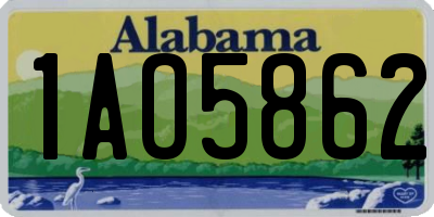 AL license plate 1AO5862