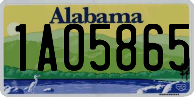AL license plate 1AO5865