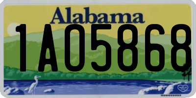 AL license plate 1AO5868