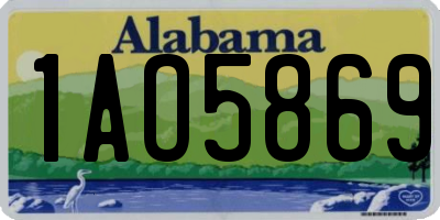 AL license plate 1AO5869