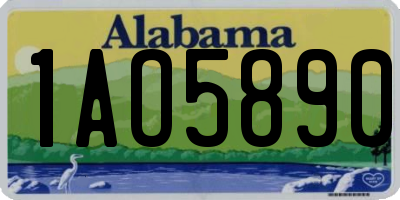 AL license plate 1AO5890