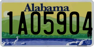 AL license plate 1AO5904