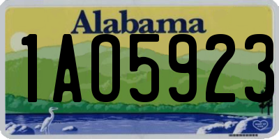 AL license plate 1AO5923