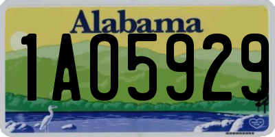 AL license plate 1AO5929