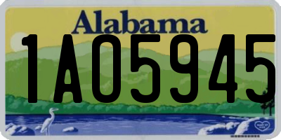 AL license plate 1AO5945