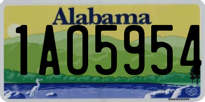 AL license plate 1AO5954