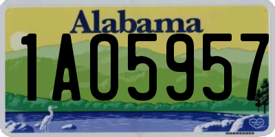 AL license plate 1AO5957