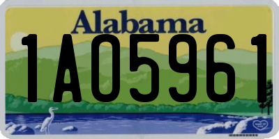 AL license plate 1AO5961