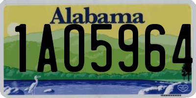 AL license plate 1AO5964