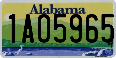 AL license plate 1AO5965