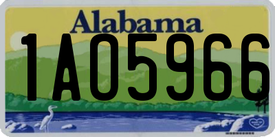 AL license plate 1AO5966