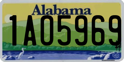 AL license plate 1AO5969