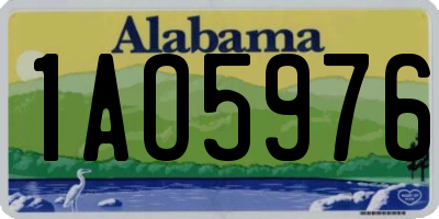 AL license plate 1AO5976