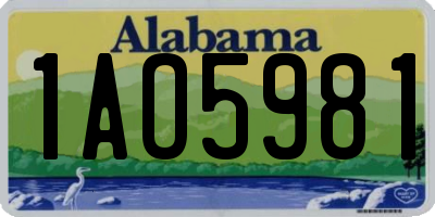 AL license plate 1AO5981