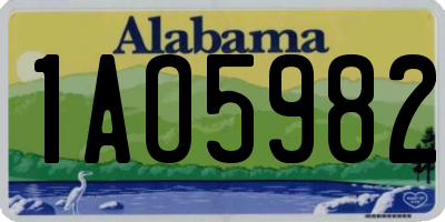 AL license plate 1AO5982