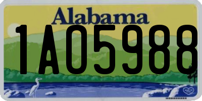 AL license plate 1AO5988