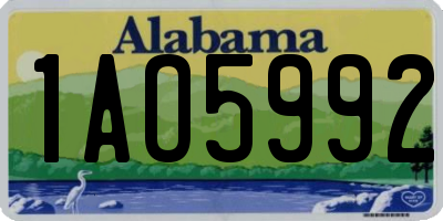 AL license plate 1AO5992