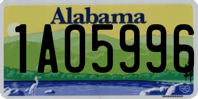 AL license plate 1AO5996