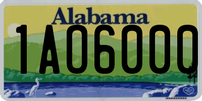 AL license plate 1AO6000