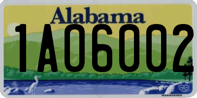 AL license plate 1AO6002