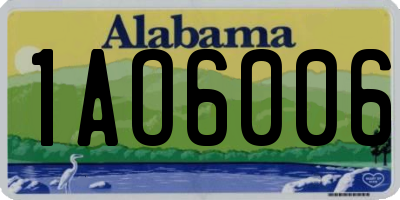 AL license plate 1AO6006