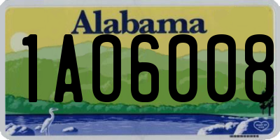AL license plate 1AO6008
