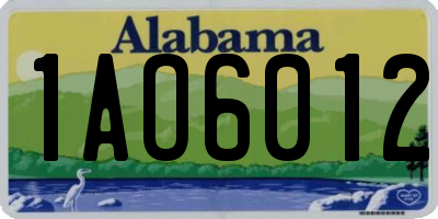 AL license plate 1AO6012