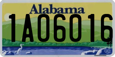 AL license plate 1AO6016