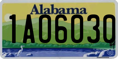 AL license plate 1AO6030