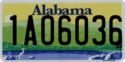 AL license plate 1AO6036