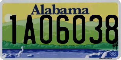 AL license plate 1AO6038