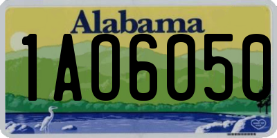 AL license plate 1AO6050