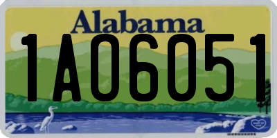 AL license plate 1AO6051