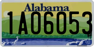 AL license plate 1AO6053