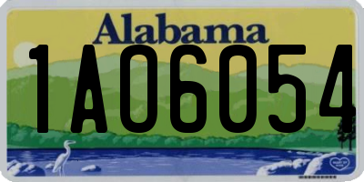 AL license plate 1AO6054