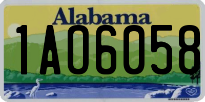 AL license plate 1AO6058