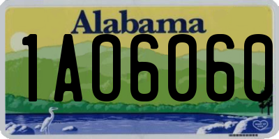 AL license plate 1AO6060