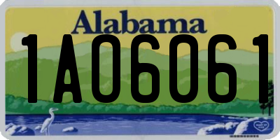 AL license plate 1AO6061