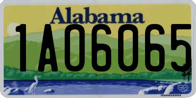 AL license plate 1AO6065