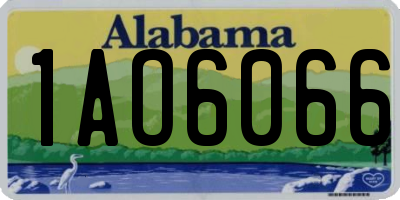 AL license plate 1AO6066