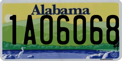 AL license plate 1AO6068