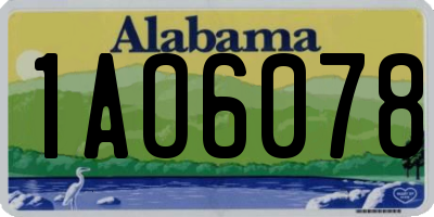 AL license plate 1AO6078