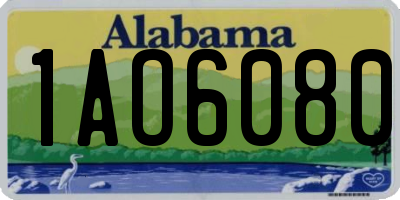 AL license plate 1AO6080