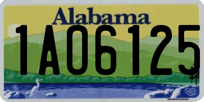 AL license plate 1AO6125