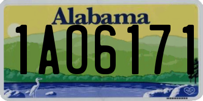 AL license plate 1AO6171